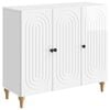 vidaXL Sideboard High Gloss White 89 x 34.5 x 80 cm Engineered Wood