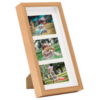 vidaXL 3D Box Photo Frames 5 pcs Oak 18x35 cm for 3x