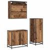 vidaXL Bathroom Furniture Set with Door 3 pcs Old Wood Engineered Wood