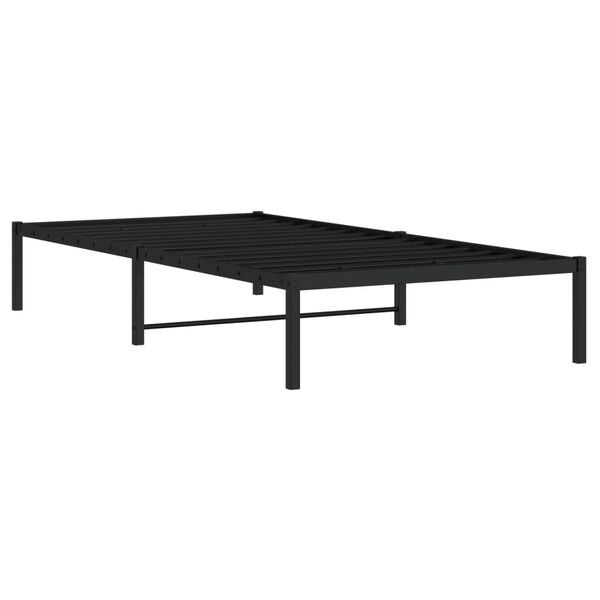 vidaXL Metal Bed Frame without Mattress Black 100x200cm