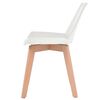 vidaXL Dining Chairs 4 pcs White Plastic