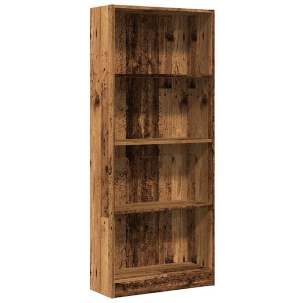vidaXL Bookcase Old Wood 60x24x143 cm Engineered Wood
