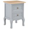 vidaXL Bedside Cabinets 2 pcs Grey 35x30x49 cm MDF
