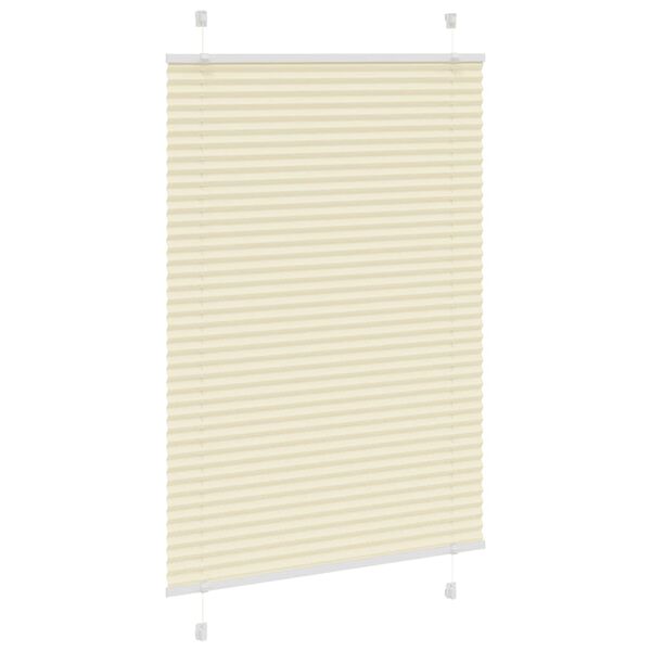 vidaXL Pleated Blind Cream 85x150 cm Fabric Width 84.4 cm Polyester