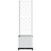 vidaXL Garden Planter with Trellis White 40x40x136 cm PP