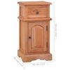 vidaXL Bedside Cabinet Solid Mahogany Wood