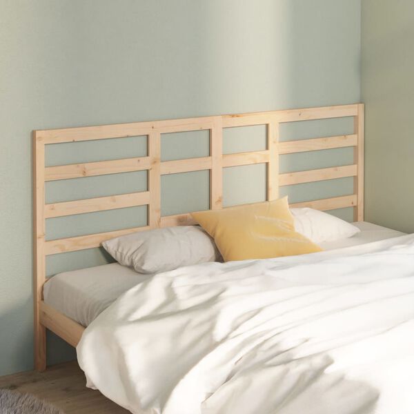 vidaXL Bed Headboard 206x4x104 cm Solid Wood Pine