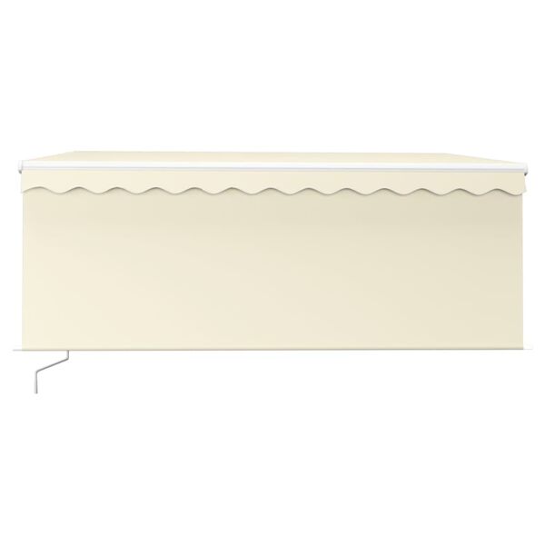 vidaXL Manual Retractable Awning with Blind 3x2.5m Cream