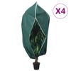 vidaXL Plant Fleece Covers with Zip 4 pcs 70 g/m&sup2; 3.14x2.5 m