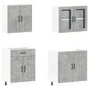 vidaXL 4 Piece Kitchen Cabinet Set Lucca Concrete Grey Engineered Wood