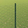 vidaXL Fence with Post Green 1.5 x 50 m Steel and PVC
