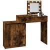 vidaXL Dressing Table with LED Smoked Oak 115x37x110.5 cm