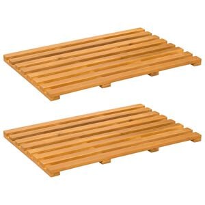 vidaXL Bath Mat Brown 56 x 37 x 2.5 cm Solid Acacia Wood