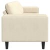 vidaXL Sofa with Cushion Cream 250 x 77 x 76 cm Corduroy Fabric