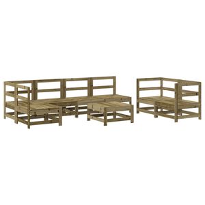 vidaXL 8 Piece Garden Lounge Set Impregnated Wood Pine