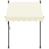 vidaXL Retractable Awning Cream 150x150 cm Fabric and Steel