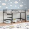 vidaXL Kids'Loft Bed Frame Black 99.5 x 190 cm Steel
