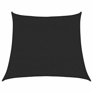 vidaXL Sunshade Sail 160 g/m&sup2; Trapezium Black 4/5x4 m HDPE
