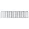 vidaXL Gabion Raised Bed 2 pcs Silver 260 x 60 x 55 cm