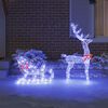 vidaXL Reindeer Pull Sleigh Blue 70 x 26 x 129 cm Acrylic