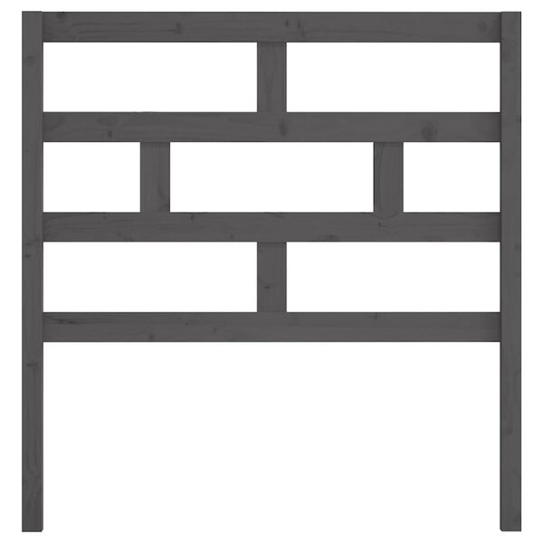 vidaXL Bed Headboard Grey 81x4x100 cm Solid Wood Pine