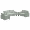 vidaXL Sofa 3 pcs Light Grey Velvet