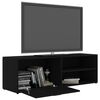 vidaXL TV Cabinet Black 120x34x37 cm Engineered Wood