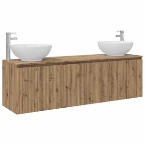vidaXL Bathroom Cabinet Set 3 pcs Artisan Oak 49.5 x 44.5 x 65 cm
