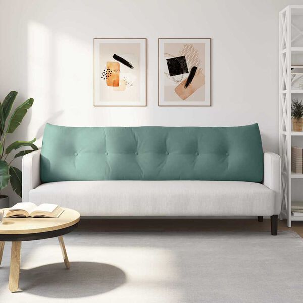 vidaXL Back Pillow Sea Green 180 x 24 x 50 cm Velvet