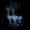 vidaXL Acrylic Reindeer Christmas Decorations 2 pcs 128 cm Cold White