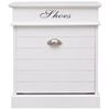 vidaXL Shoe Cabinet White 50x28x58 cm Paulownia Wood