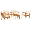 vidaXL Bistro Set 5 pcs Brown 59.5 x 70.5 x 72.5 cm Polyester