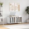 vidaXL Record Cabinet High Gloss White 100x38x48 cm Engineered Wood