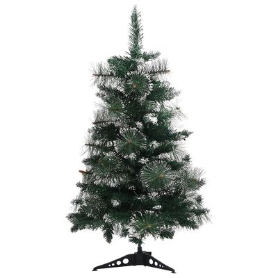 vidaXL Artificial Christmas Tree with Stand Green and White 60 cm PVC