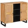 vidaXL Highboard with Door Brown 40 x 33.5 x 110 cm Solid Mango Wood