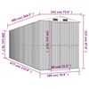 vidaXL Garden Shed Anthracite 192x689x223 cm Galvanised Steel