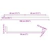 vidaXL Floating Shelf Wall-mounted 2 pcs Pink 100 x 18 x 2.5 cm Steel