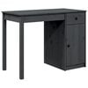 vidaXL Desk Grey 100x50x75 cm Solid Wood Pine