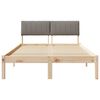 vidaXL Bed frame Brown and taupe 120 x 190 cm Solid pine wood