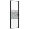 vidaXL Glass Door 76 x 3.5 x 201.5 cm Aluminium Black