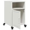 vidaXL Bedside Cabinet White 36x39x59 cm Steel
