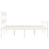 vidaXL Senior Bed without Mattress White 160x200 cm Solid Wood