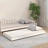 vidaXL Bed Frame without Mattress White 75x190 cm Small Single Solid Wood Pine