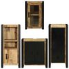 vidaXL Bathroom Furniture Set with Shelf 4 pcs Brown Soild Mango Wood