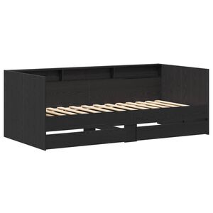 vidaXL Day Bed with Drawer Grey 90 x 200 cm Engineered Wood