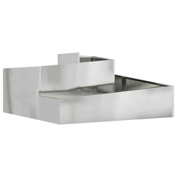 vidaXL Garden Planter Silver 100 x 100 x 50 cm Galvanised Steel