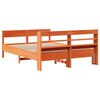 vidaXL Bed Frame without Mattress Wax Brown 160x200 cm Solid Wood Pine