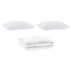 vidaXL Duvet with Pillow 3 pcs White Microfibre