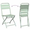 vidaXL Bistro Set 3 pcs Light mint Steel