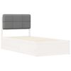 vidaXL Bed Frame with Upholstered Headboard Light Grey 75 x 190 cm